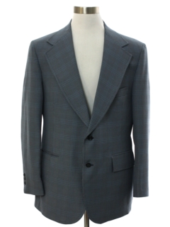 1970's Mens Plaid Disco Blazer Sport Coat Jacket