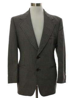 1970's Mens Plaid Disco Blazer Sport Coat Jacket