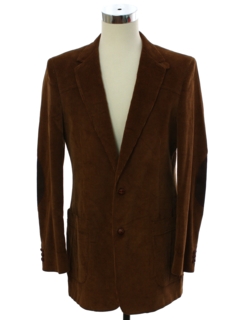 1970's Mens Medium Wale Corduroy Western Blazer Sport Coat Jacket