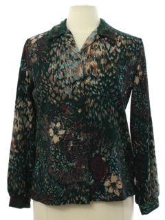 1970's Womens Print Disco Shirt