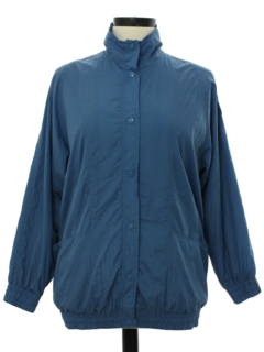1990's Womens Nylon Snap Front Windbreaker Jacket