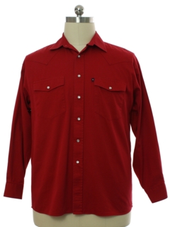 1990's Mens Panhandle Slim Cotton Twill Western Shirt