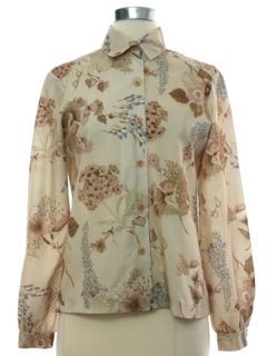 1970's Womens Print Disco Shirt