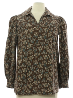 1970's Womens Prairie Style Hippie Shirt
