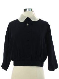 1960's Womens Carl Naftal Designer Rayon Cocktail Shirt
