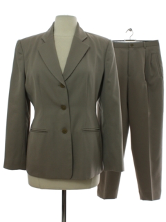 1990's Womens Wool Twill Pant Suit