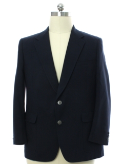 1970's Mens Jack Nicklaus Dark Blue Disco Blazer Style Sport Coat Jacket