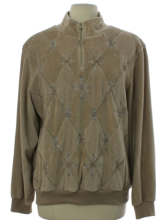 1980's Womens Velour Sweatshirt