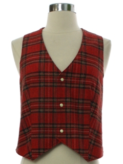1970's Womens Plaid Vest