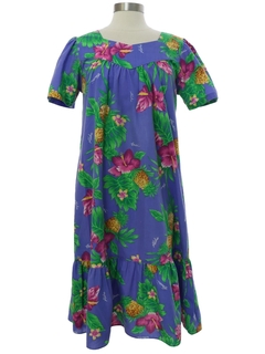 1970's Womens Hawaiian Muu Muu Dress