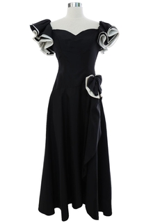 1980's Womens Totally 80s Prom Or Cocktail Maxi Dress