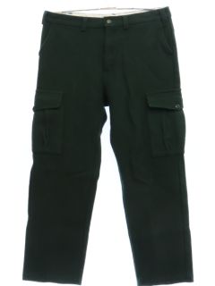 1990's Mens Dark Green Big Bill Heavy Wool Blend Work Pants