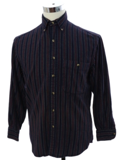 1990's Mens Lands End Preppy Flannel Shirt