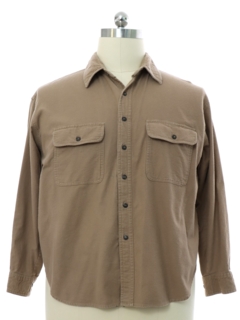 1990's Mens Heavy Cotton Chamois Cloth Flannel Shirt