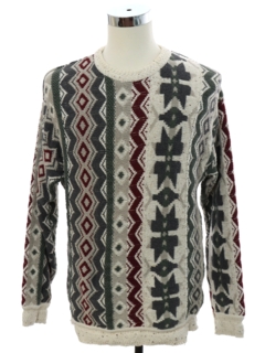 1980's Mens Totally 80s Coogi Inspired Cosby Style Sweater