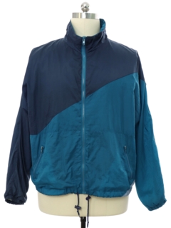 1980's Mens Nylon Windbreaker Style Track Jacket