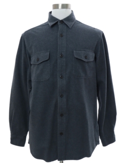 1990's Mens Chamois Cloth Heavy Cotton Flannel Shirt