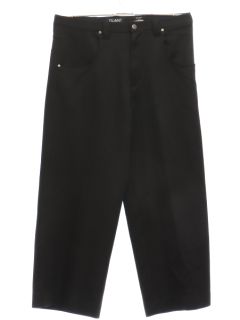 1990's Mens Wicked 90s Quant Black Wide Leg Club/Rave Pants