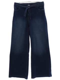 1990's Womens Wide Leg Bellbottom Denim Jeans Pants