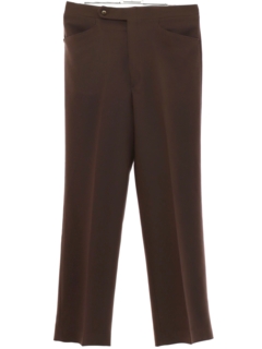 1970's Mens Brown Mod Leisure Pants