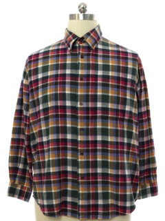 1990's Mens Preppy Flannel Shirt