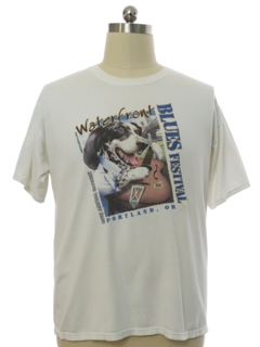 1990's Mens Grunge Single Stitch Portland Waterfront Blues Festival Music T-shirt