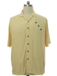1990's Mens Mod Rayon Blend Club Style Sport Shirt Shirt