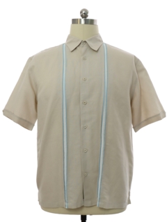 1990's Mens Guayabera Style Sport Shirt