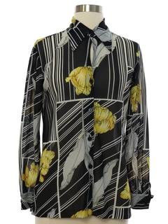 1970's Womens Print Disco Shirt