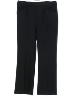 1990's Mens Black Mod Leisure Pants