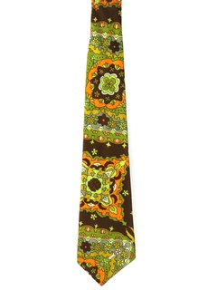1960's Mens Mod Abstract Necktie