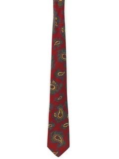 1980's Mens Skinny Paisley Necktie