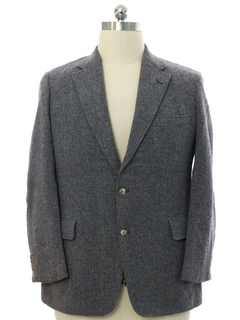 1970's Mens Wool Tweed Blazer Style Sport Coat Jacket