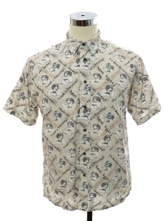 1990's Mens Big Dog Graphic Print Shirt