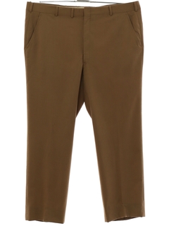 1980's Mens Wool Flat Front Slacks Pants