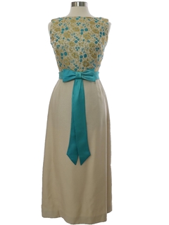 1960's Womens Gale Mitchel Designer Cocktail Dress