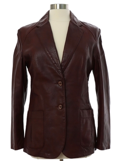 1980's Womens Leather Blazer Style Jacket
