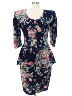 1980's Womens Totally 80s Secretary Dress