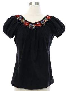 1970's Womens Huipil Inspired Shirt