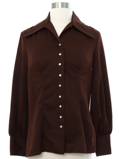 1970's Womens Knit Western Shirt