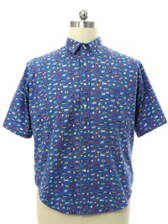 1980's Mens Totally 80s Print Shirt