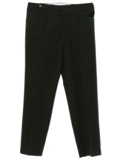 1960's Mens Mod Flat Front Wool Hopsack Slacks Pants