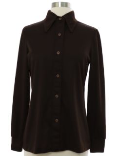 1970's Womens Solid Disco Shirt