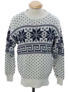 1990's Mens Gap Snowflake Ski Sweater