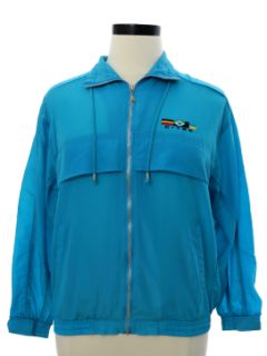 1990's Womens Windbreaker Zip Jacket