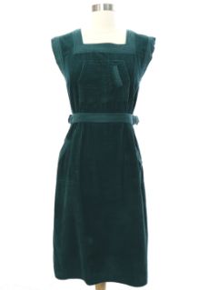 1970's Womens Corduroy Hippie Dress