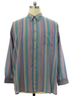 1980's Mens Totally 80s Preppy Sport Shirt