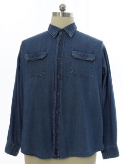 1990's Mens Wrangler Denim Shirt