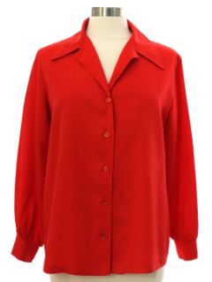 1970's Womens Disco Style Secretary Shirt