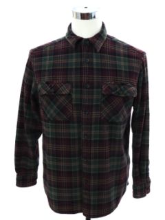 1990's Mens Grunge Heavy Cotton Flannel Shirt
